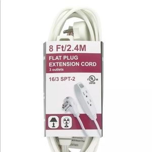 Flat Angle Plug 3 oulet 3 prong 8Ft power.